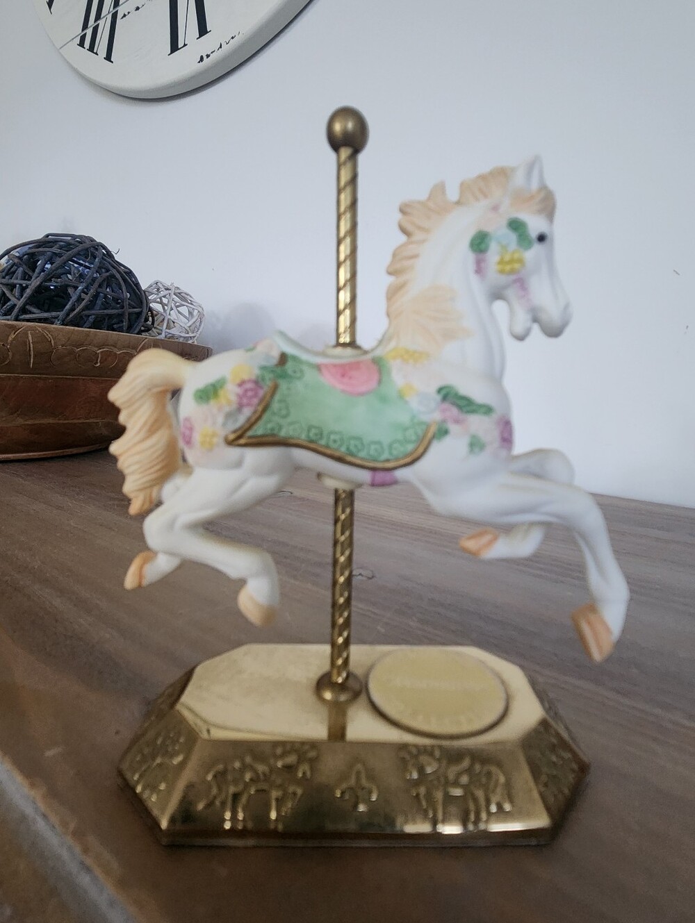 Vintage Westminster Carousel Horse Figurine Lot, 3 Decorative Collectible Horses - Picture 14 of 16